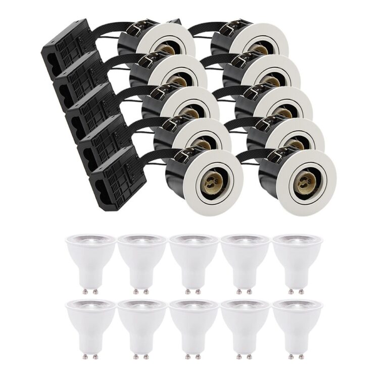 10 stk. LEDlife indbygningsspot Inno88 Udendørs - Inkl. 6W GU10, Hvid, IP44, godkendt i isolering