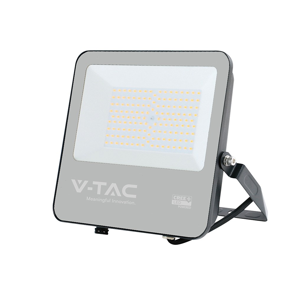 100W LED projektør - 185lm/W, Cree chip, sort, 6500K, 6 års garanti