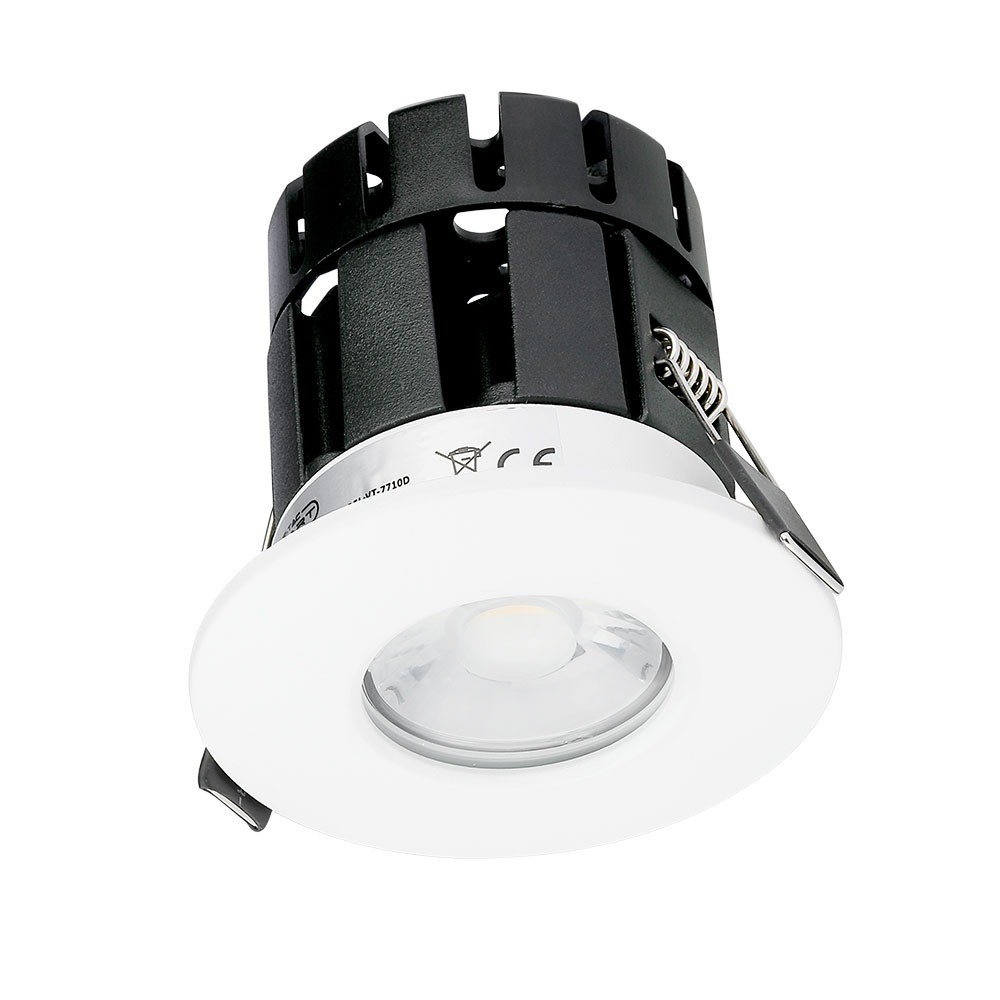10W Bluetooth fire-rated LED indbygningsspot - CCT, dæmpbar, IP65, hvid, Smart Home, 5 års garanti