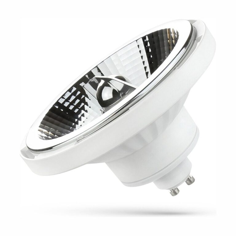 10W GU10 AR111 LED spot - 20Â° spredning, 5 års garanti, hvid