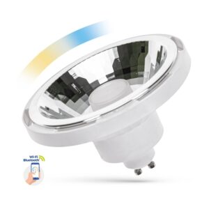 10W Hvid Smart Home LED spot - Tuya/Smart Life, virker med Google Home, Alexa og smartphones, GU10 AR111