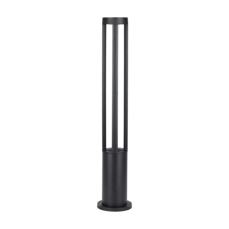 10W LED væglampe - 6400K, sort hus, 80cm højde