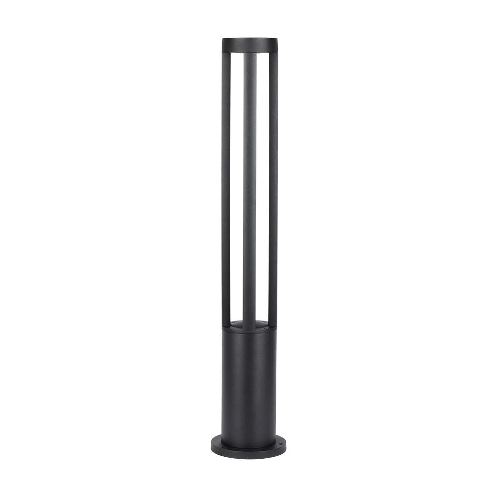 10W LED væglampe - 6400K, sort hus, 80cm højde