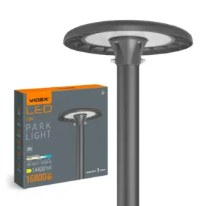 120W LED gadebelysning / parklampe - 140lm/W, IP65, Justerbar watt og CCT