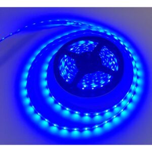 12V LED Strip | 5m | Blå Farve | 8 mm | 300 Dioder | Dæmpbar | IP65 | Udendørs