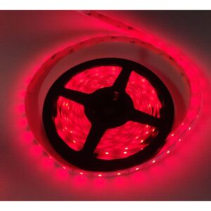 12V LED Strip | 5m | Rød Farve | 8 mm | 300 Dioder | Dæmpbar | IP65 | Udendørs