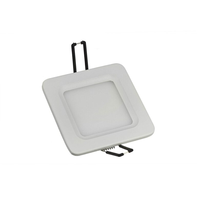 12W Algine LED indbygningspanel, 24V - 640lm, 18x18 cm, hvid kant, 6000K, dæmpbar, IP20 indendørs