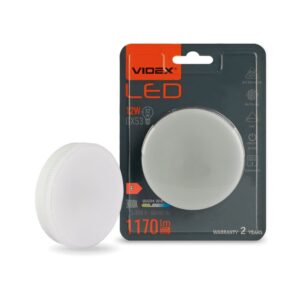 12W GX53 LED pære - Varm hvid, 230V