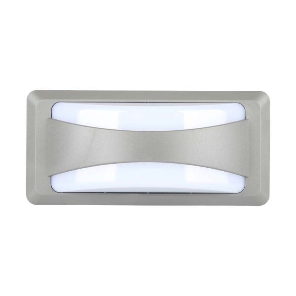 12W LED Væglampe - Softlight, 4000K, Grå Hus