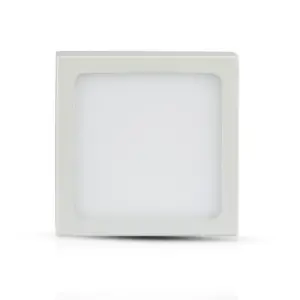 12W LED panel til påmontering - 14 x 14cm, 2,4cm høj, 6400K, 230V
