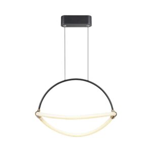 12W LED pendel, Ø40cm - Sort, 4000K, 1,5m ledning, inkl. lyskilde