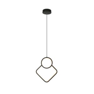 12W LED pendel, hvidt rombe-design - 105lm/W, 28x180cm, moderne lysekrone