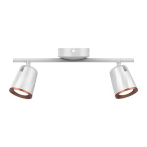 12W LED væglampe med dobbelt hoved - 4000K, hvid, justerbar, 960lm, indendørs