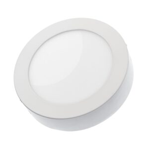12W Ø17cm LED indbygningspanel - 6000K, hvid kant, 120 grader, IP20 indendørs