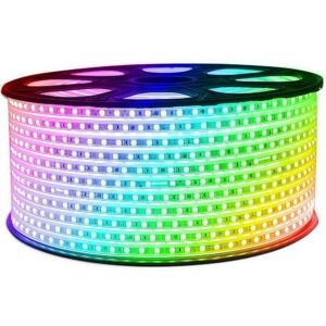 12W/m 7x14 RGBIC LED strip - 5m, IP67, 90 LED pr. meter, 230V