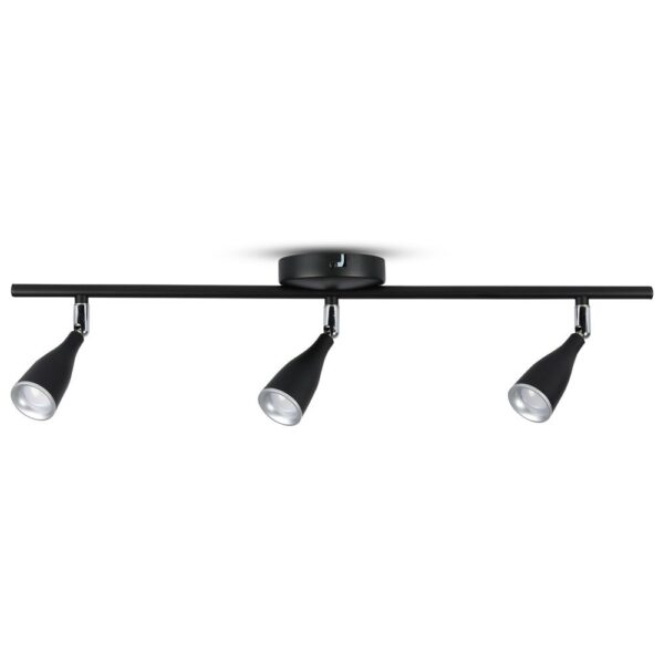 13.5W LED Væglampe - 3 Hoveder, 3000K, Sort