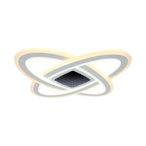 130W LED designer lysekrone, dæmpbar - 13600lm, 3-i-1 CCT, inkl. fjernbetjening, sort/hvid design