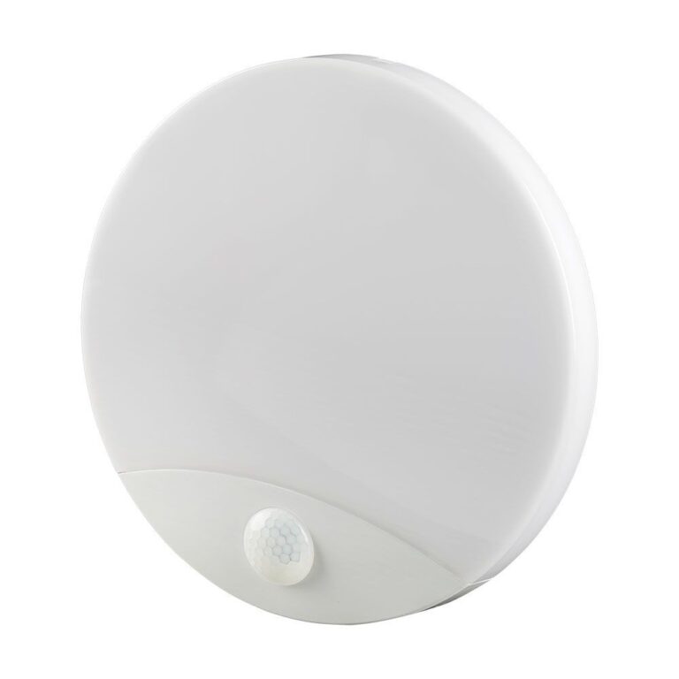 15W LED loft/væglampe med sensor - Samsung LED chip, 3-i-1 CCT, IP44, hvid, rund, Ø25cm