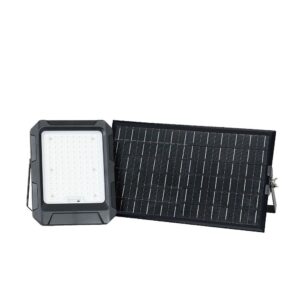 15W LED solcelle projektør med solpanel - 4000K, 3.7V, IP65, inkl. fjernbetjening, arbejdslampe, udendørs