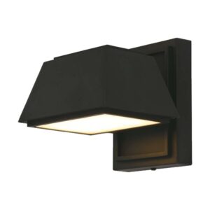15W LED væglampe med op/ned lys - IP65 udendørs, 130lm/W, sort, 16x16,5cm, inkl. lyskilde