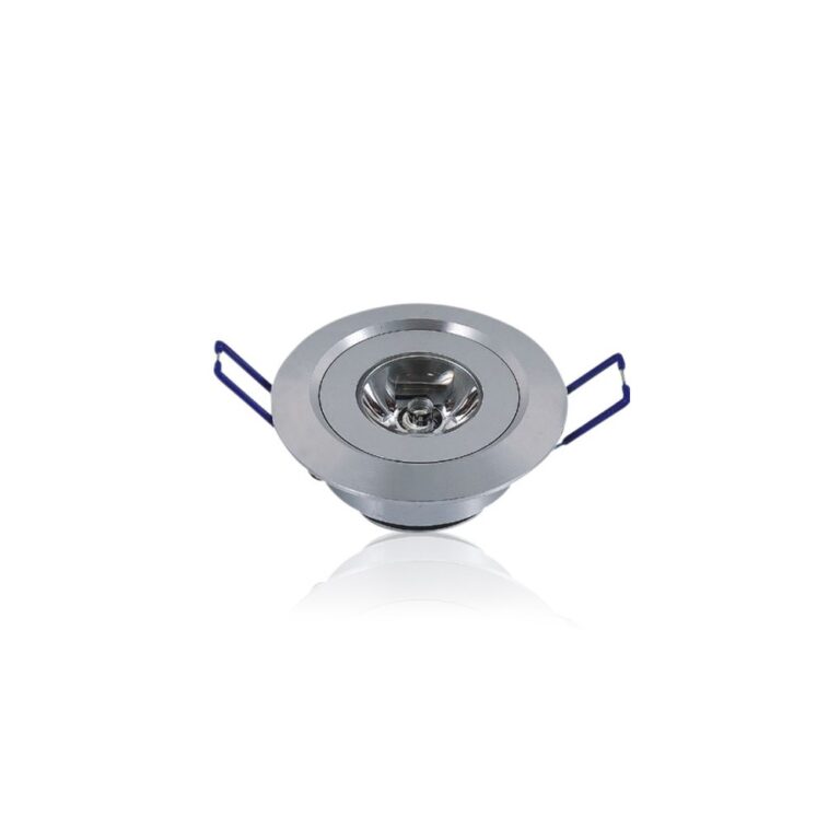 1,5W Ø5,2cm elevator spot - Hul: Ø4,2 cm, Mål: Ø5,2 cm, 25Â° spredning, 2m ledning