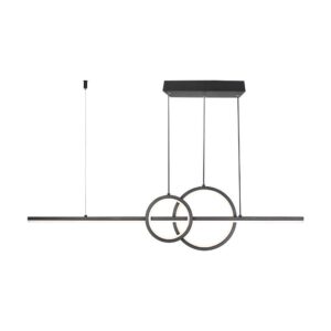 17W LED pendel, sort design - 1500lm, 4000K, Ø91,5cm, IP20, indbygget LED
