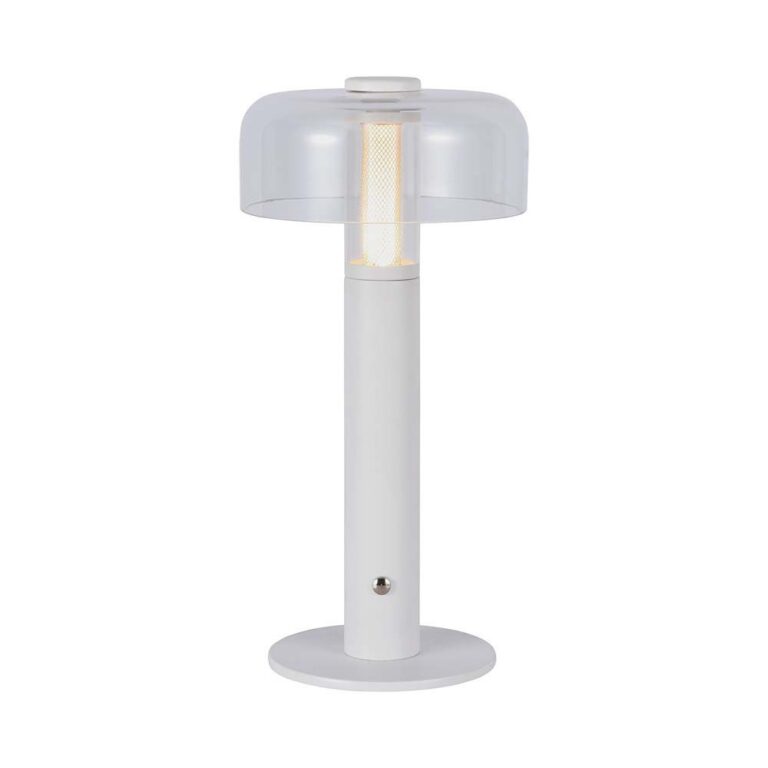1W LED bordlampe med batteri, hvid - Genopladelig, 3000K, touch dæmpbar, DC 5V