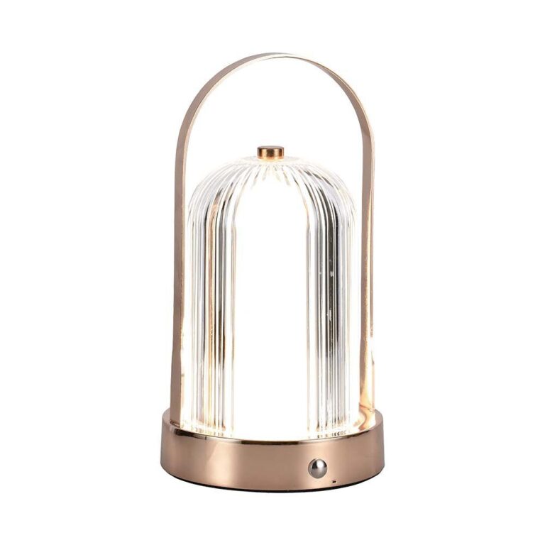1W genopladelig LED bordlampe, antik bronze - 3-i-1 CCT, dæmpbar, 5V, 1800mAh batteri, højde 19cm