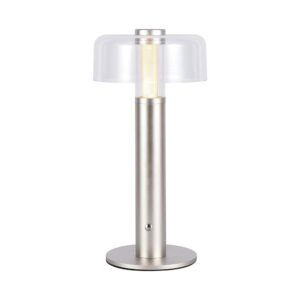 1W genopladelig LED bordlampe, champagne guld - Touch dæmpbar, USB-C, 3000K, 1800mAh, højde 30cm
