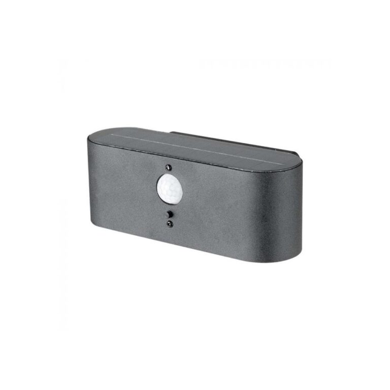 2.5W Solcelle væglampe LED - IP54, sensor, justerbar spredning