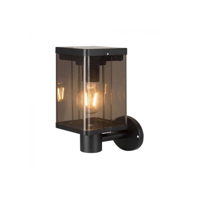 2.5W Væglampe LED - IP54, sort, sensor, solcelle