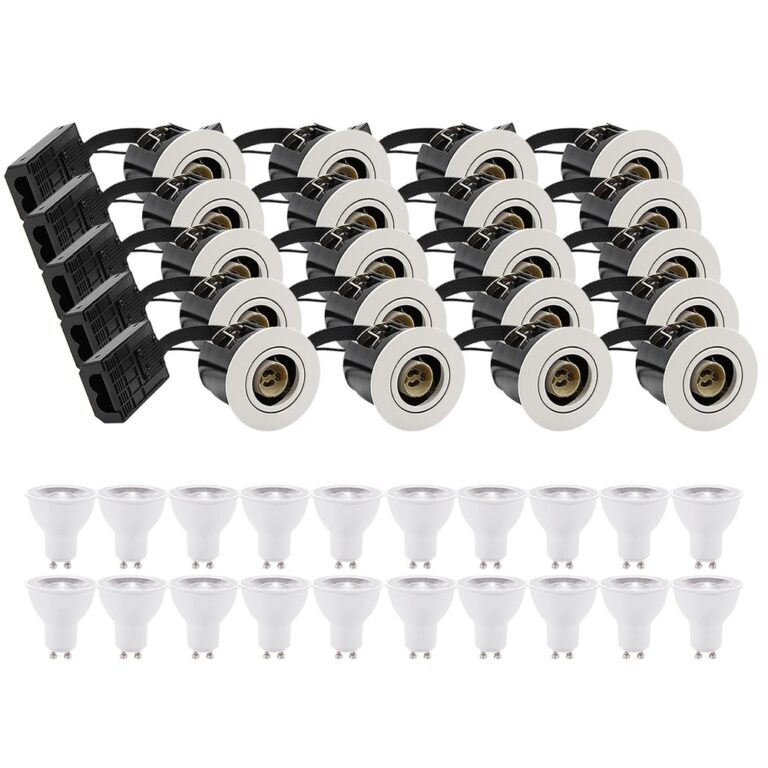 20 stk. LEDlife indbygningsspot Inno88 Udendørs - Inkl. 6W GU10, Hvid, IP44, godkendt i isolering