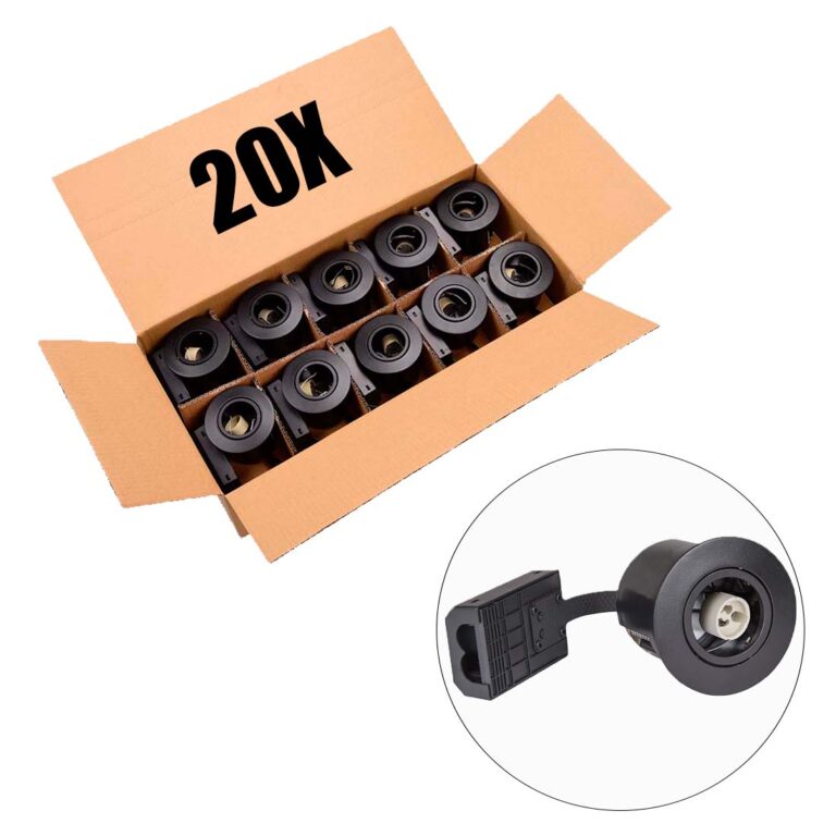 20 stk. Udendørs Spot - 230V - Indbygningsspot - GU10 - Mat Sort - VENTA