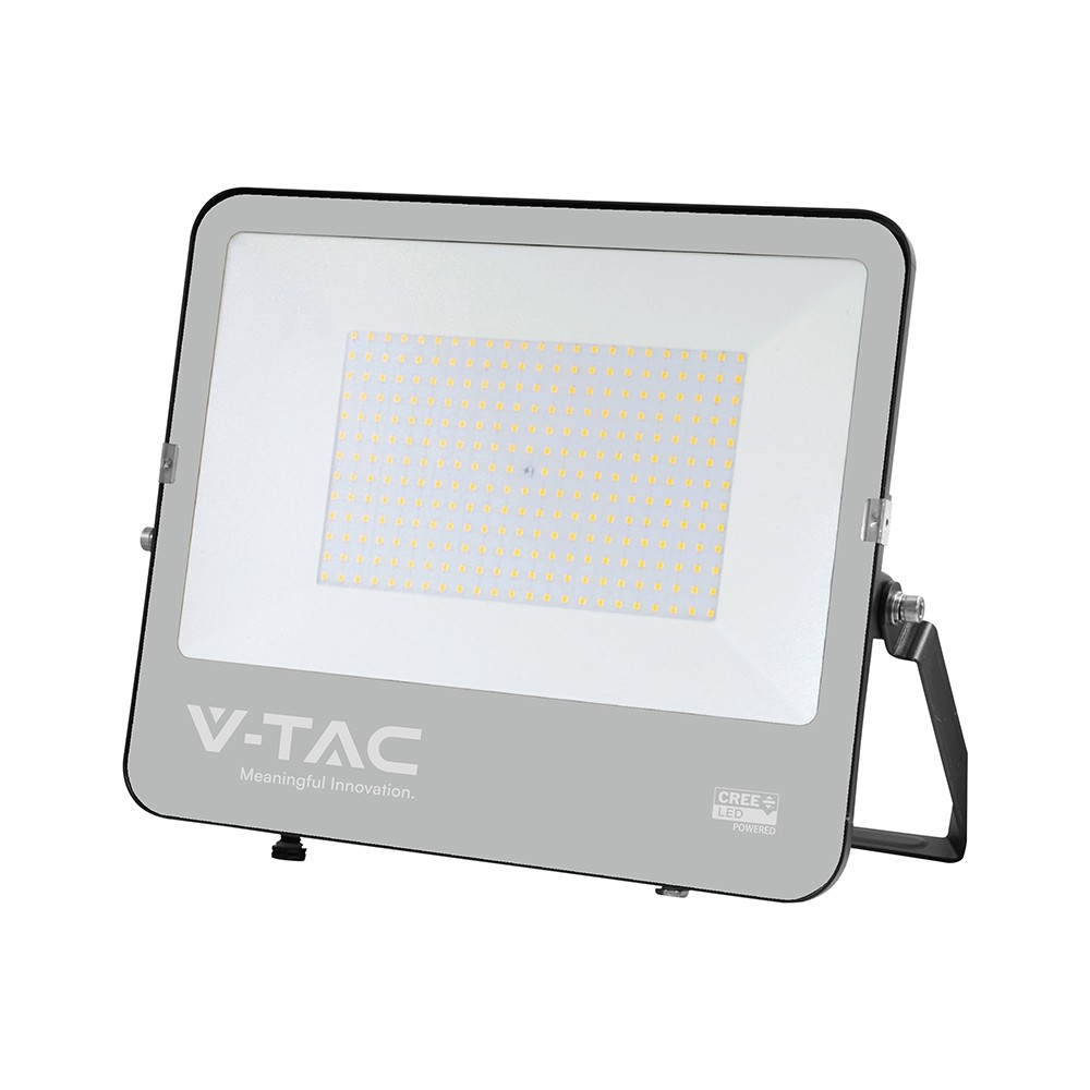 200W LED projektør - 185lm/W, CREE chip, 4000K, sort, 6 års garanti