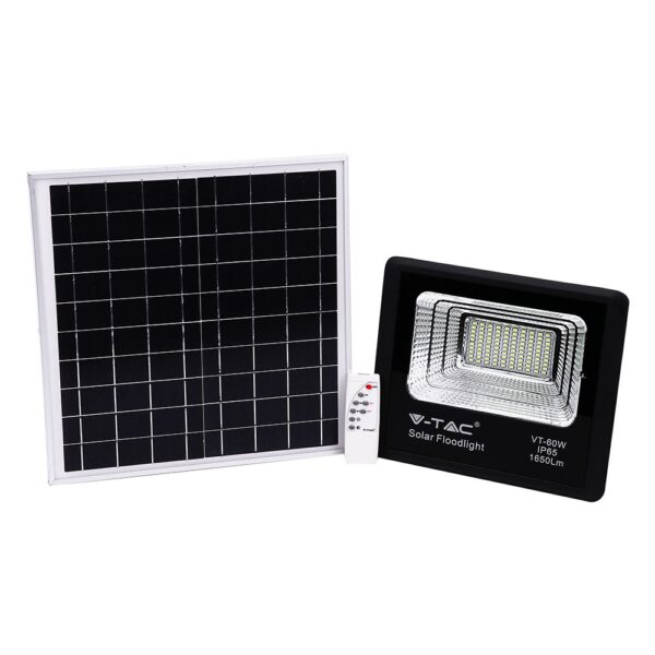 20W Solpanel - LED projektør, 6000K