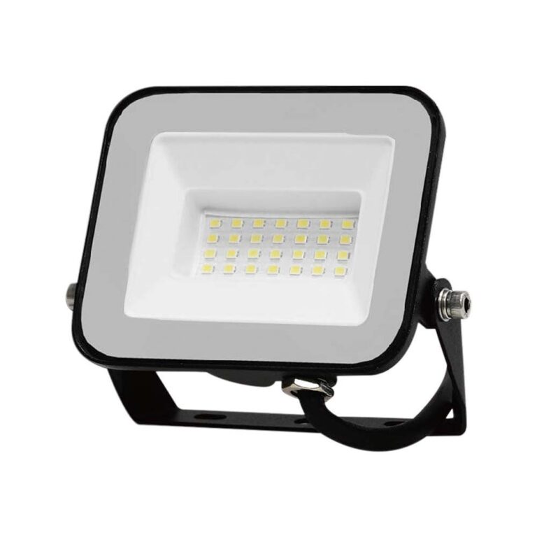 20W V-Tac Slimline LED projektør - Samsung LED chip, sort hus, IP65 udendørs