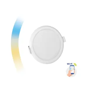 22W Smart Home LED indbygningspanel - Tuya/Smart Life, Google Home og app, Hul: Ø20,5 cm, Mål: Ø21,5 cm