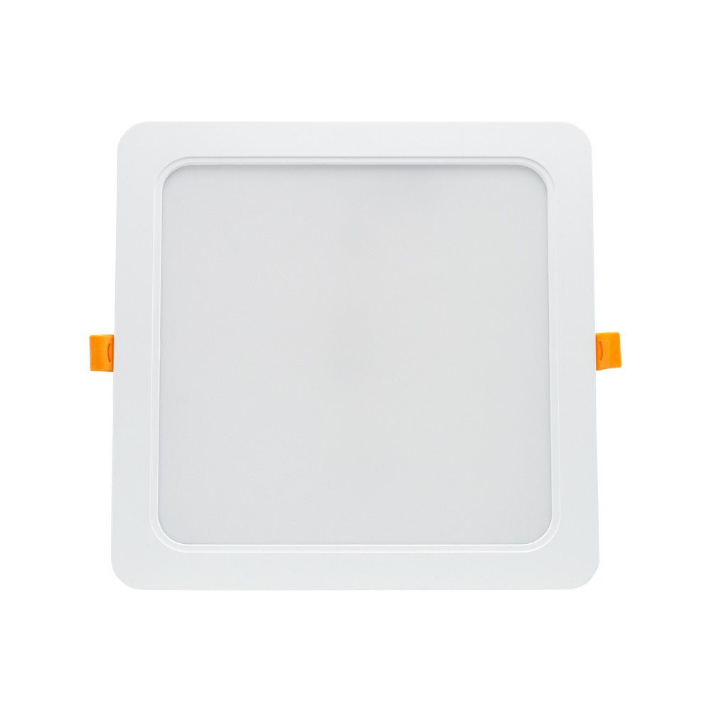 24W 22 x 22 cm LED indbygningspanel - IP54 udendørs, Hul: 19,5 x 19,5 cm, Mål: 22 x 22 cm
