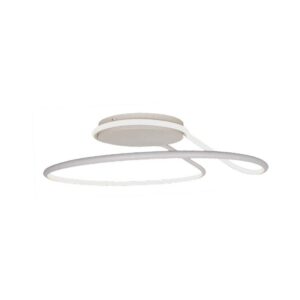 24W Designer LED loftlampe - Ø25cm, hvid, cirkel design, 4000K neutral hvid