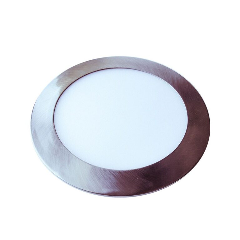 24W LED Slim Panel - Lys-Satin Nikkel, 4000K, Rundt