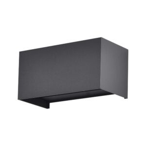 24W LED Væglampe - 3000K, Sort hus