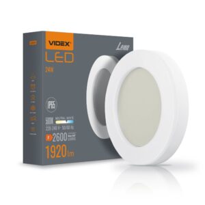 24W LED loftlampe Bulkhead - IP65 vandtæt, 5000K, 120Â°, hvid kant