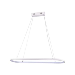 24W LED pendel / hængelampe - 80x20x100cm, 2760lm, hvid krop, 3000K