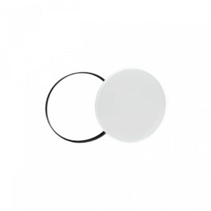 24W Nymphea Black&White Rings LED loftlampe med sensor - CCT, IP54, Ø32cm, sort/hvid kant