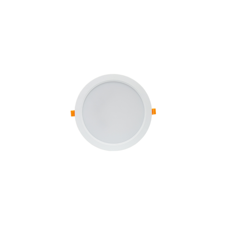 24W Ø22cm LED indbygningspanel - IP54 udendørs, Hul: Ø19,5 cm, Mål: Ø22 cm