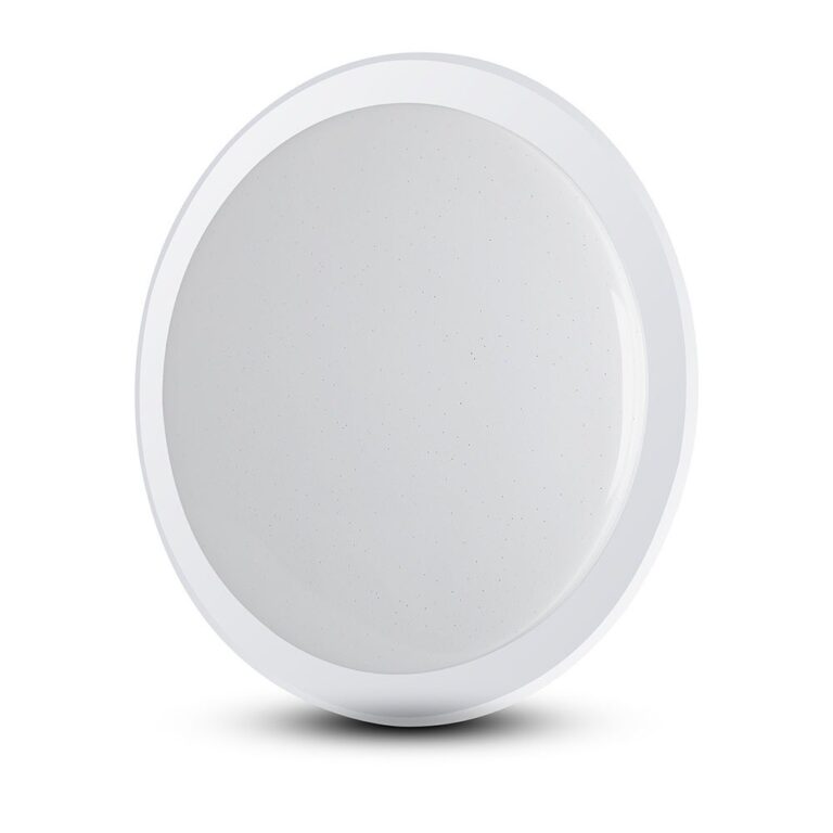 24W loftlampe - LED, kompatibel med Amazon Alexa Google Home, RGB+WW+CW, stjerne dæksel