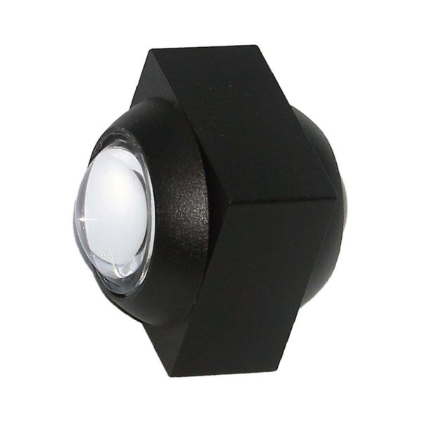 2W LED Væglampe Op Og Ned - 3000K, Sort Hus