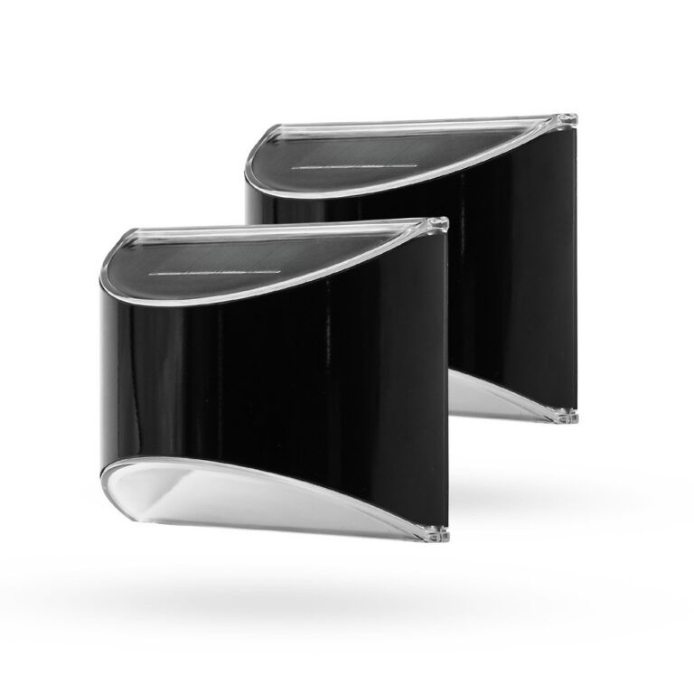 2x MIVO Solcelle væglampe LED - Sort, Flot væg-effekt, udendørs