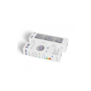 3-pak 5W Indbygningsspot - Indendørs, hvid front, komplet med GU10 holder og LED spot