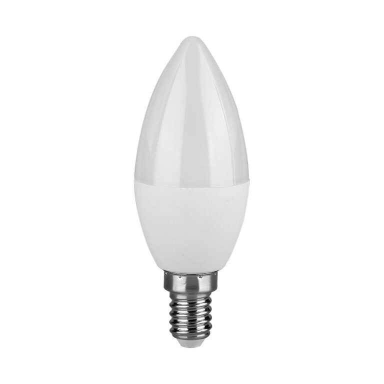 3 stk. E14 4,5W LED kertepære - 4000K, erstatter 40W, 180 grader, hvid plast